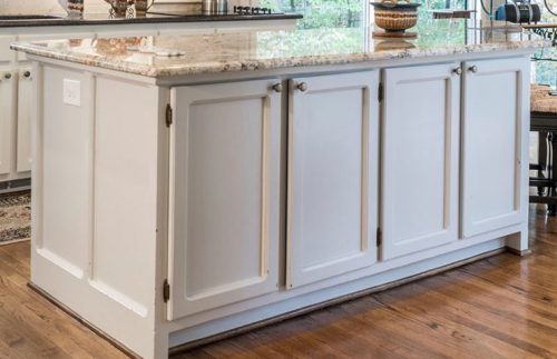 white kitchen island before