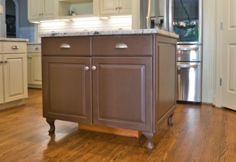 cabinet refacing island before