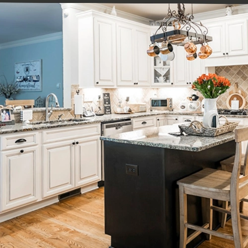 Cabinet Refacing after. Off White