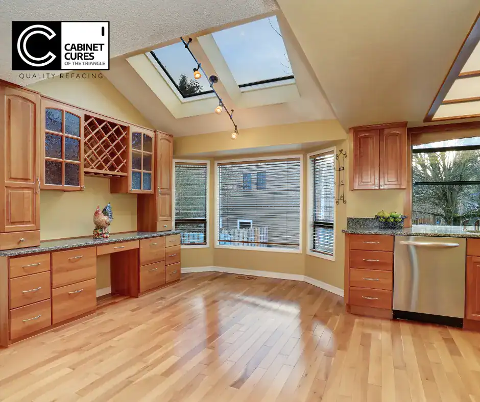 staining kitchen cabinets in raleigh